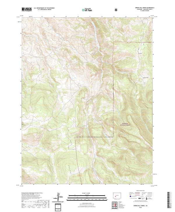 Spring Hill Creek, CO — USGS 7.5-minute topo (2022)