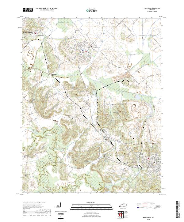 Providence, KY — USGS 7.5-minute topo (2022)