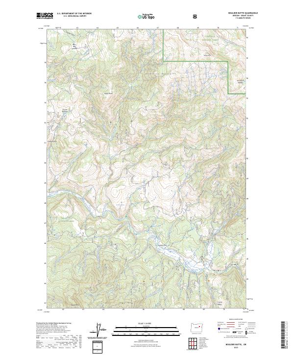 Boulder Butte, OR — USGS 7.5-minute topo (2023)