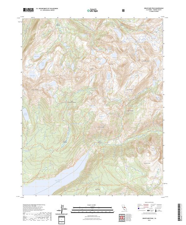Graveyard Peak, CA — USGS 7.5-minute topo (2023)
