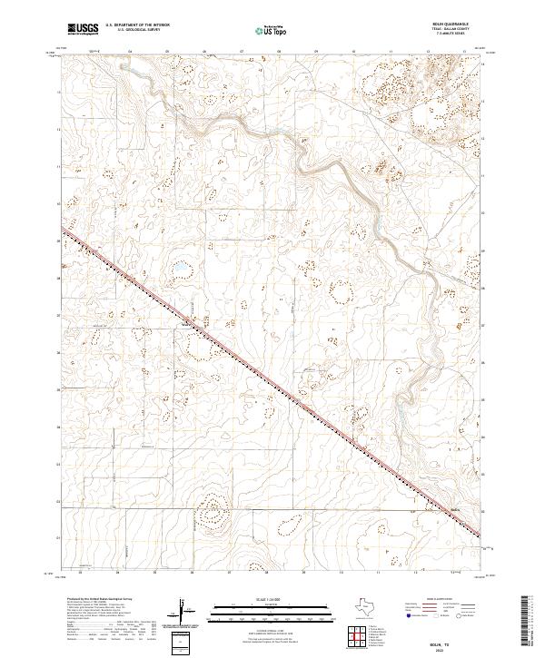 Bolin, TX — USGS 7.5-minute topo (2022)