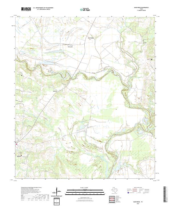 Sand Ridge, TX — USGS 7.5-minute topo (2022)