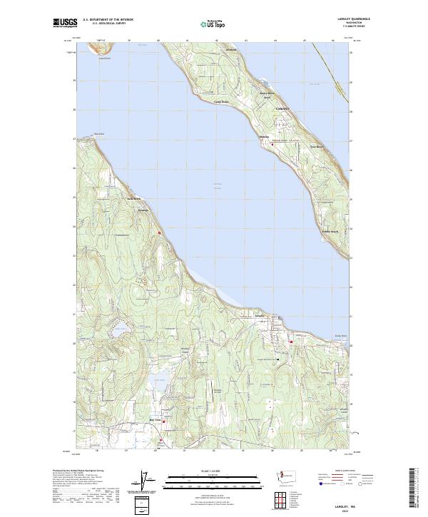 Langley, WA — USGS 7.5-minute topo (2023)
