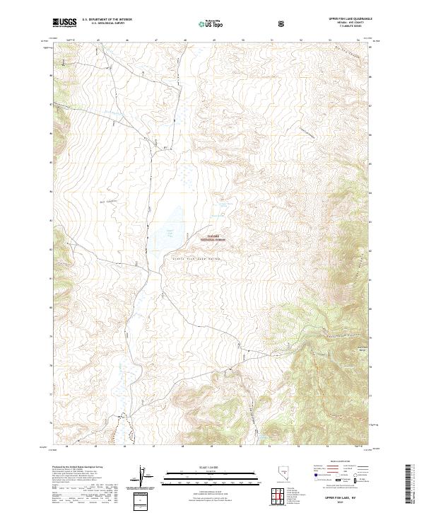 Upper Fish Lake, NV — USGS 7.5-minute topo (2021)