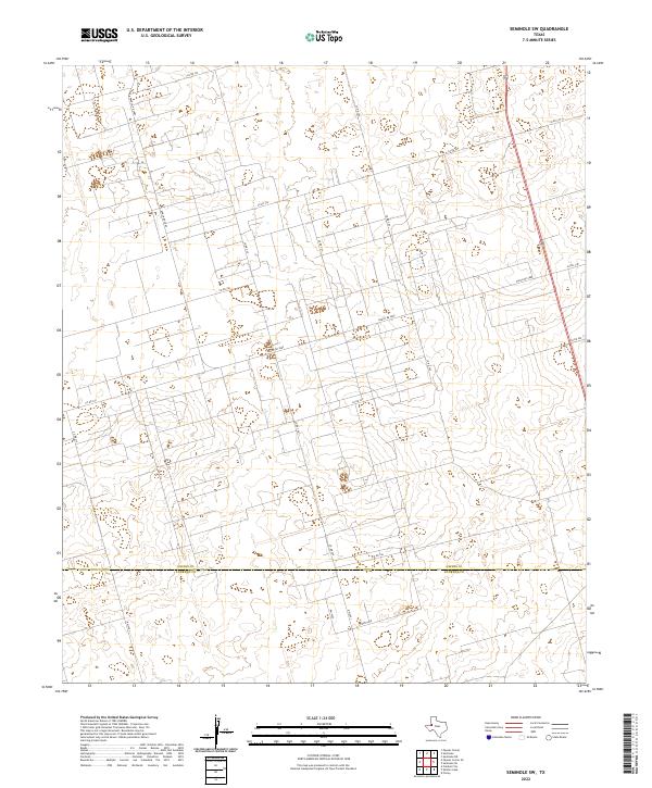 Seminole SW, TX — USGS 7.5-minute topo (2022)