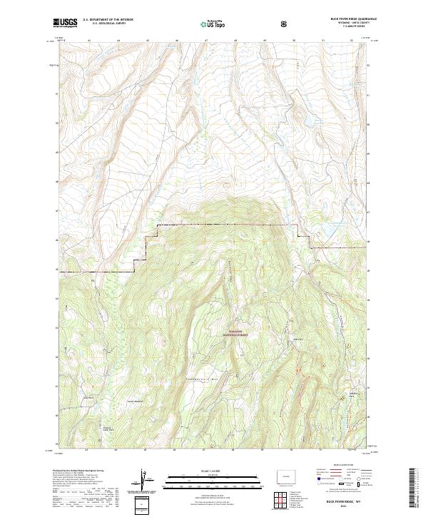 Buck Fever Ridge, WY — USGS 7.5-minute topo (2021)