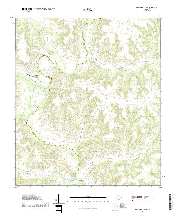 Sixshooter Canyon, TX — USGS 7.5-minute topo (2022)