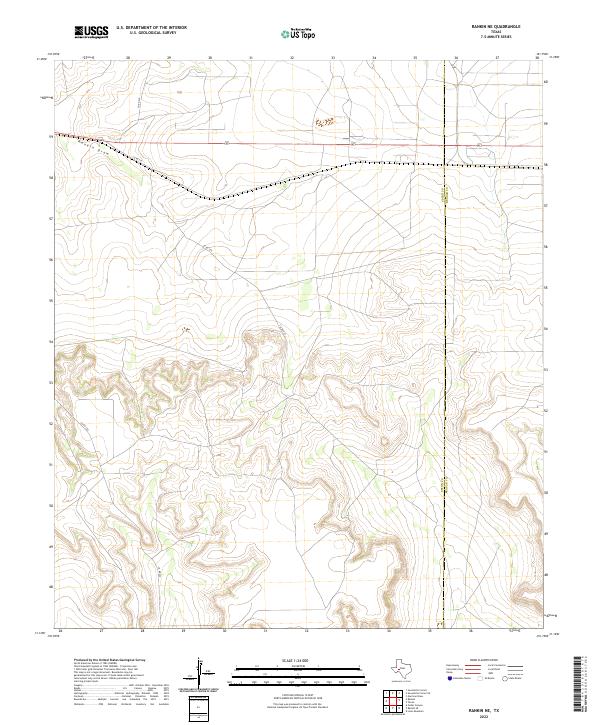 Rankin NE, TX — USGS 7.5-minute topo (2022)