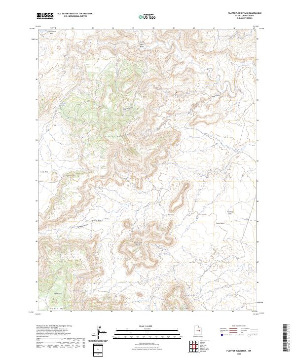 Flattop Mountain, UT — USGS 7.5-minute topo (2023)
