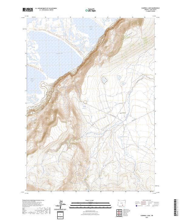 Campbell Lake, OR — USGS 7.5-minute topo (2023)