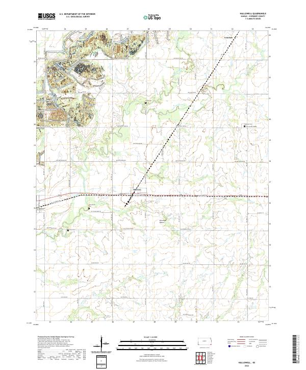 Hallowell, KS — USGS 7.5-minute topo (2022)