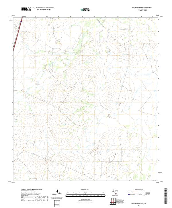 Venado Creek West, TX — USGS 7.5-minute topo (2022)