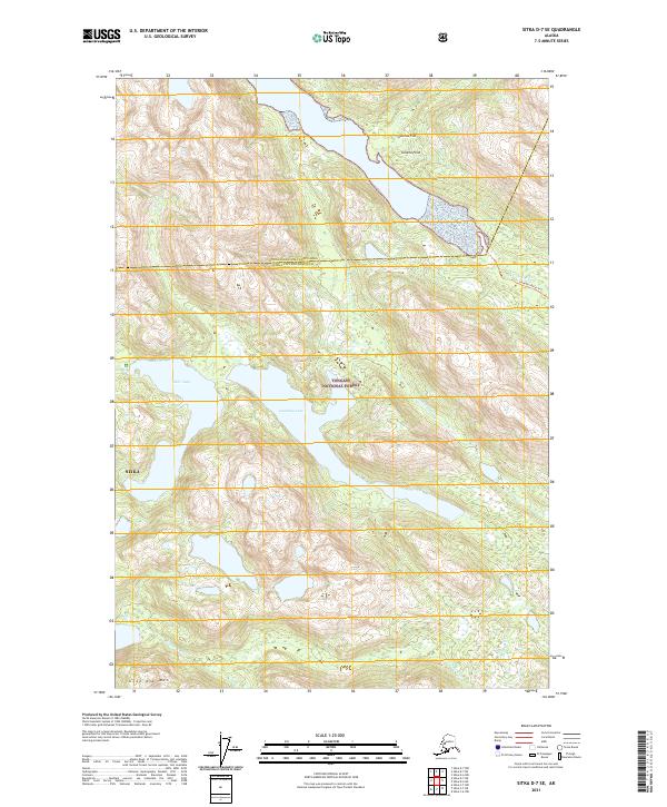 Sitka D-7 SE, AK — USGS 7.5-minute topo (2021)