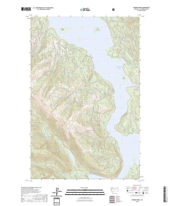 Pioneer Ridge, MT — USGS 7.5-minute topo (2024)