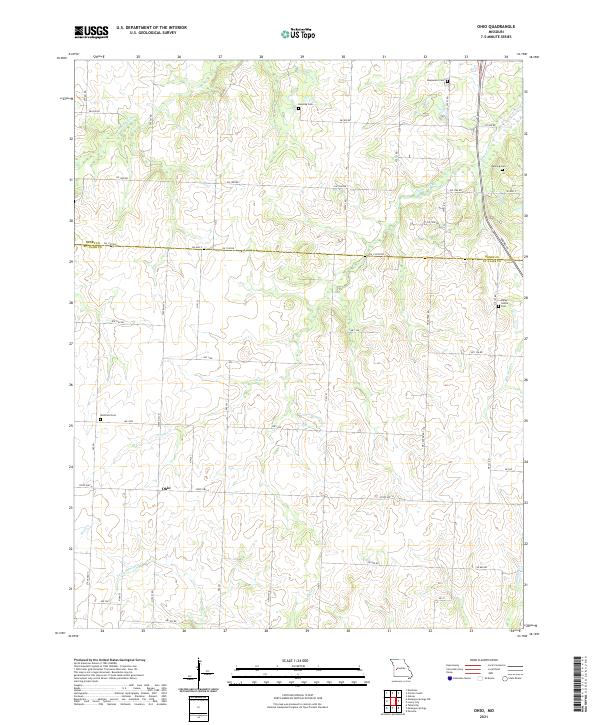 Ohio, MO — USGS 7.5-minute topo (2021)