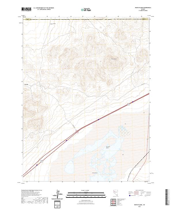 White Plains, NV — USGS 7.5-minute topo (2021)