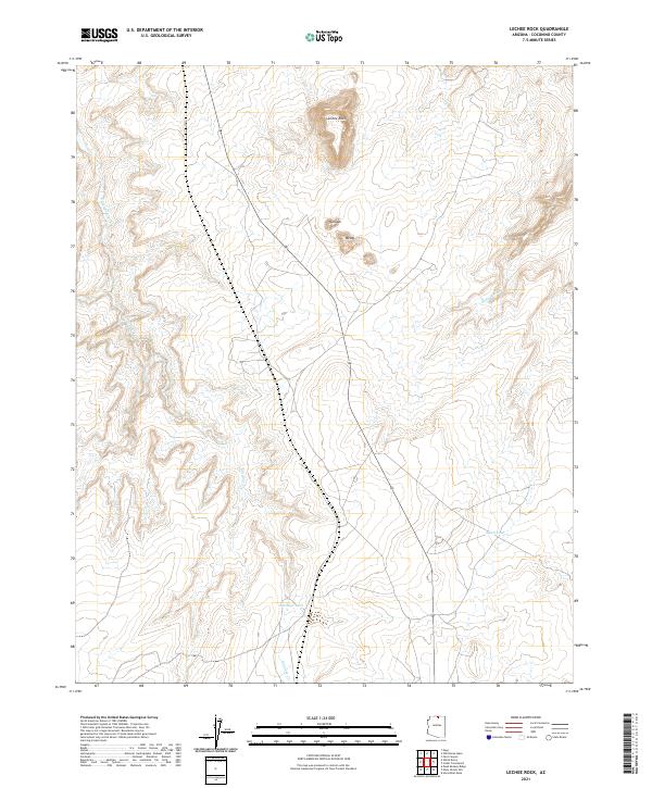 LeChee Rock, AZ — USGS 7.5-minute topo (2021)