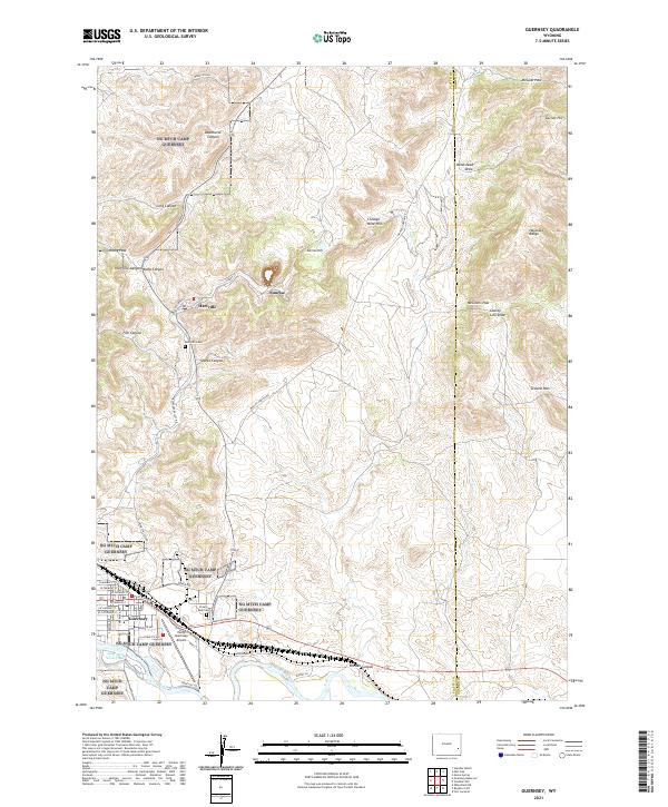 Guernsey, WY — USGS 7.5-minute topo (2021)