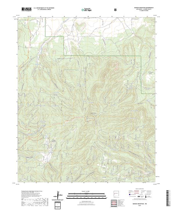 Mangas Mountain, NM — USGS 7.5-minute topo (2023)