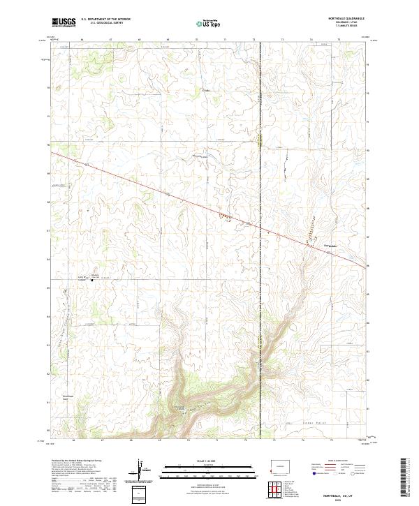 Northdale, CO-UT — USGS 7.5-minute topo (2022)