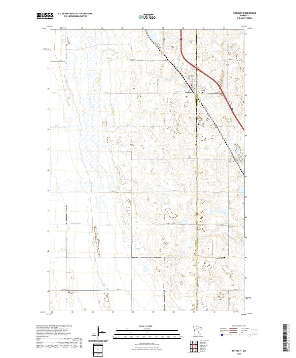 Rothsay, MN — USGS 7.5-minute topo (2022)