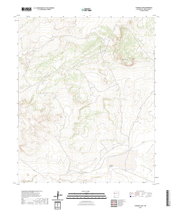 Atarque Lake, NM — USGS 7.5-minute topo (2023)