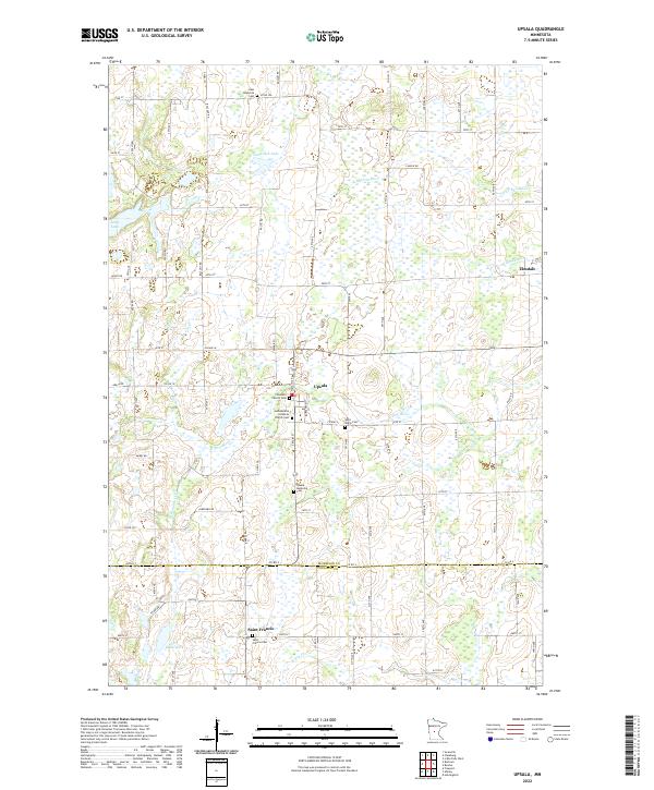 Upsala, MN — USGS 7.5-minute topo (2022)