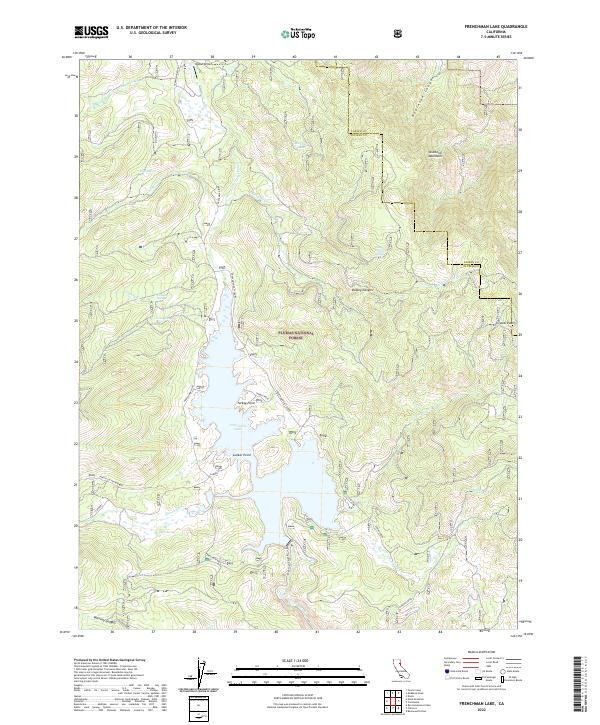 Frenchman Lake, CA — USGS 7.5-minute topo (2022)