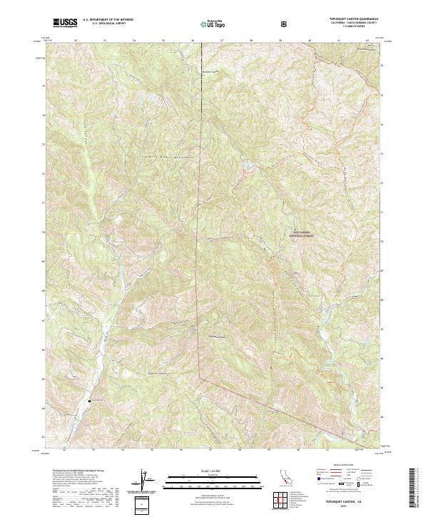 Tepusquet Canyon, CA — USGS 7.5-minute topo (2021)