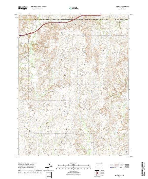Westfall SE, KS — USGS 7.5-minute topo (2022)