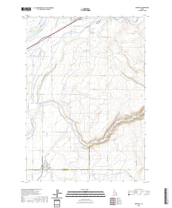 Newdale, ID — USGS 7.5-minute topo (2023)