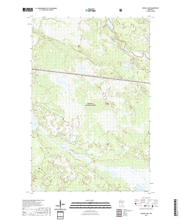 Nushka Lake, MN — USGS 7.5-minute topo (2022)