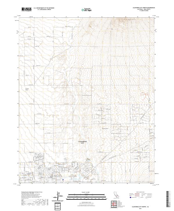 California City North, CA — USGS 7.5-minute topo (2021)