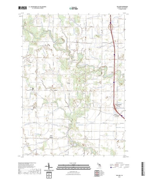 Willard, MI — USGS 7.5-minute topo (2023)
