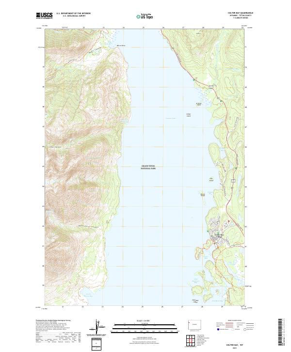 Colter Bay, WY — USGS 7.5-minute topo (2021)