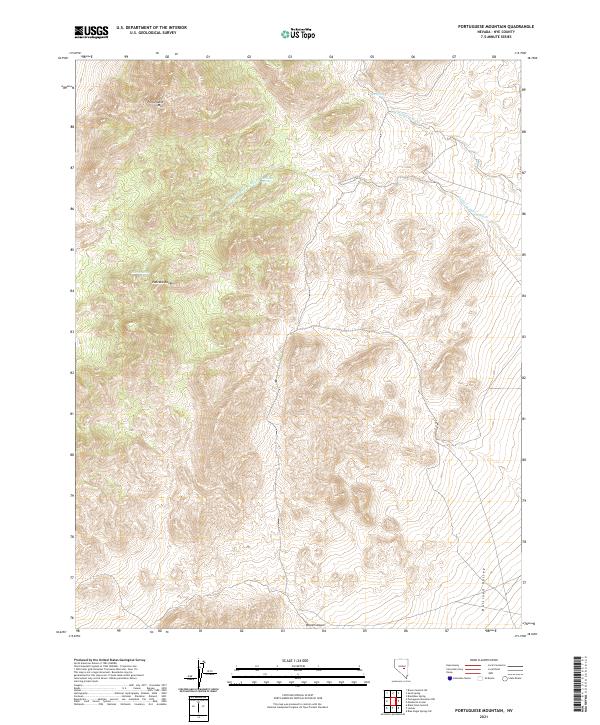 Portuguese Mountain, NV — USGS 7.5-minute topo (2021)