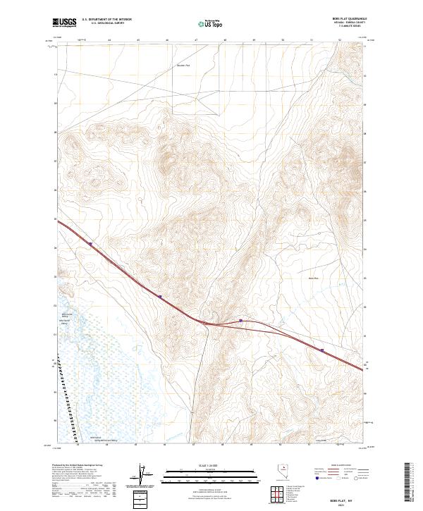Bobs Flat, NV — USGS 7.5-minute topo (2021)