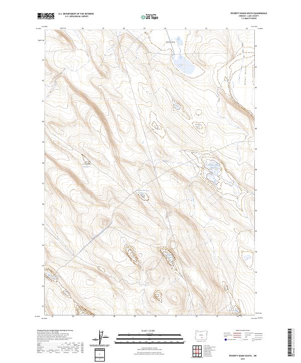 Poverty Basin South, OR — USGS 7.5-minute topo (2023)