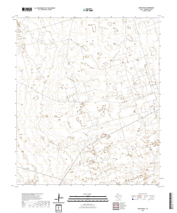 Sand Ranch, TX — USGS 7.5-minute topo (2022)