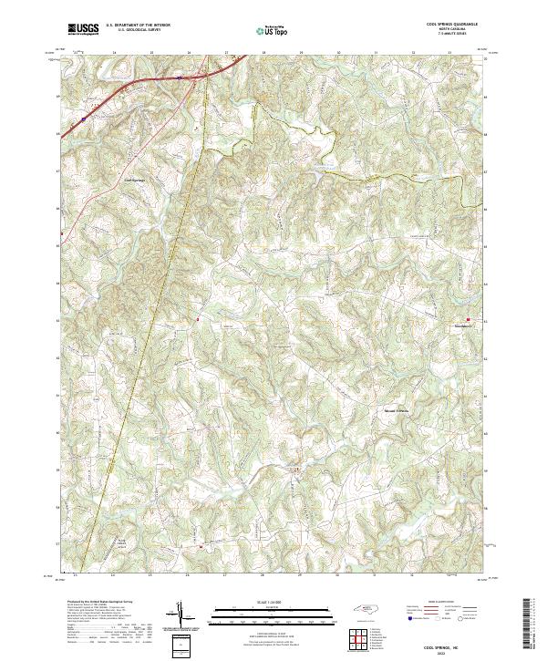Cool Springs, NC — USGS 7.5-minute topo (2022)