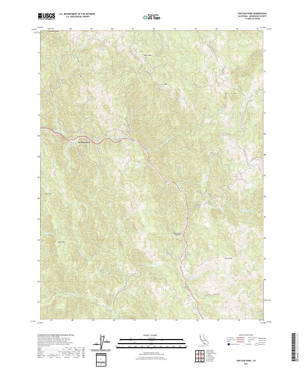 Tan Oak Park, CA — USGS 7.5-minute topo (2021)