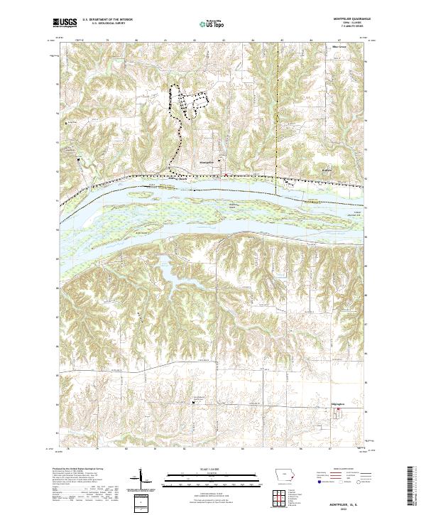 Montpelier, IA-IL — USGS 7.5-minute topo (2022)