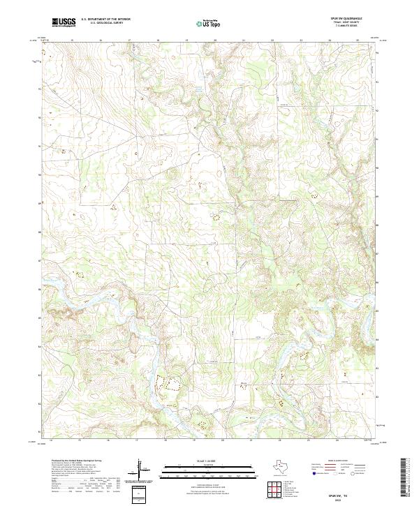 Spur SW, TX — USGS 7.5-minute topo (2022)