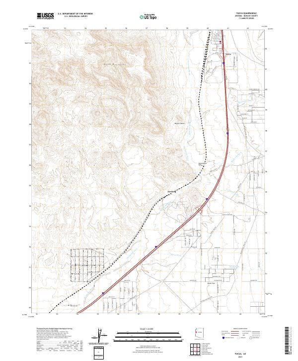 Yucca, AZ — USGS 7.5-minute topo (2021)