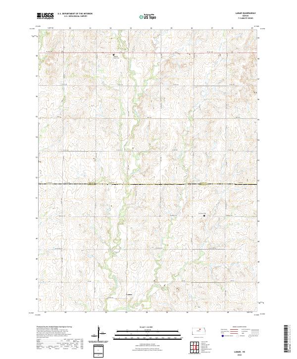Lamar, KS — USGS 7.5-minute topo (2022)
