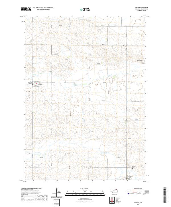 Fordyce, NE — USGS 7.5-minute topo (2021)
