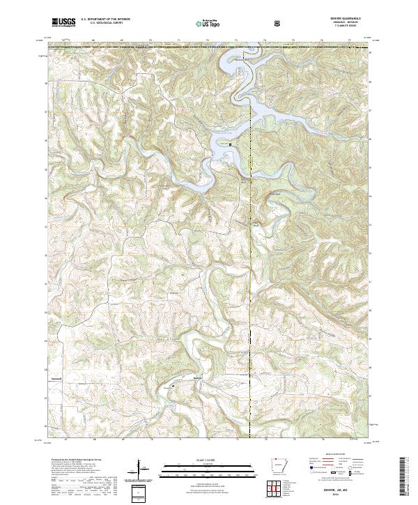 Denver, AR-MO — USGS 7.5-minute topo (2024)