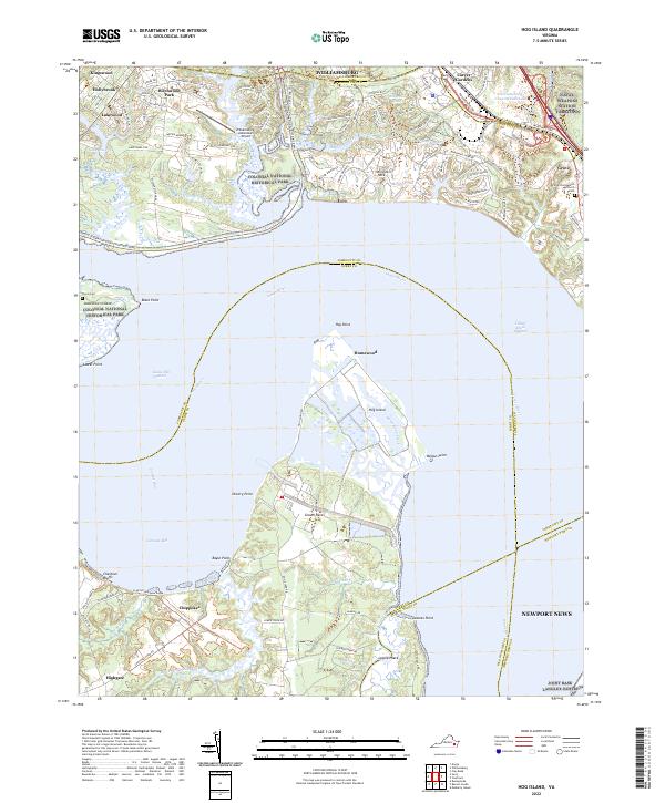 Hog Island, VA — USGS 7.5-minute topo (2022)