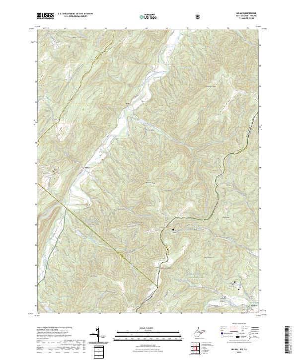 Milam, WV-VA — USGS 7.5-minute topo (2023)