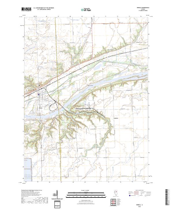 Seneca, IL — USGS 7.5-minute topo (2024)
